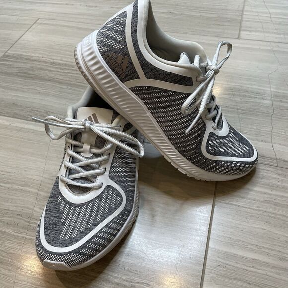 Adidas Bounce Sneakers BB1544 Athletic Gym Workout Sporty Light Grey White 8 US - Picture 2 of 12